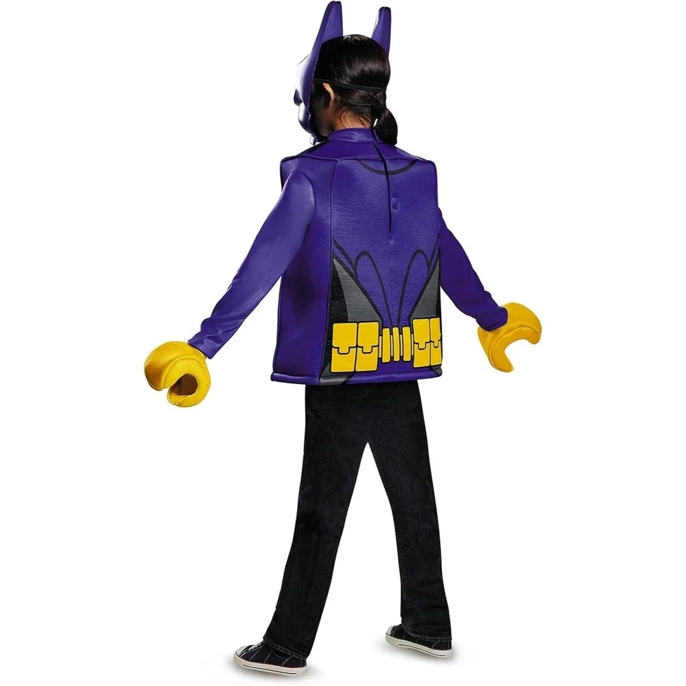 Batgirl LEGO Movie Deluxe Girls Costume M 7–8 – Tunic Cape Mask Mitts -No Pants - Picture 13 of 16